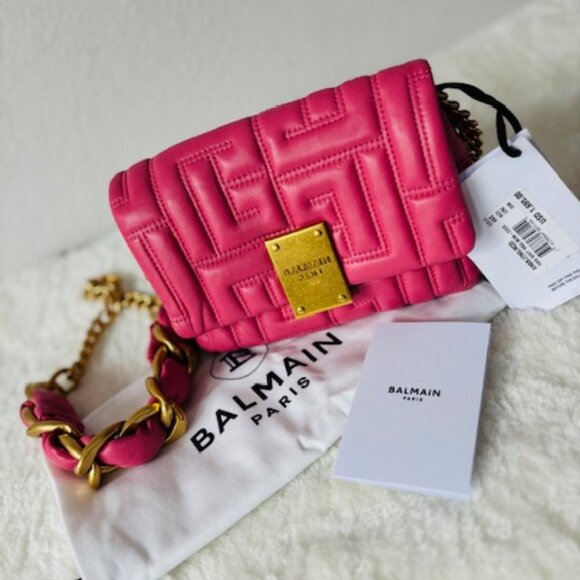BALMAIN 1945 Soft Mini Quilted Leather Shoulder Bag NWT$1695 - Picture 1 of 15
